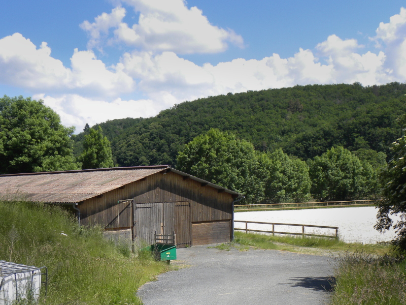 Écurie Equiterra avec son barns en bois et sa carrière